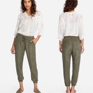 NWT Johnny Was Alice Joggers, Army Green